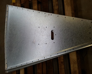 Stamped top hopper 2.75m plastic vent